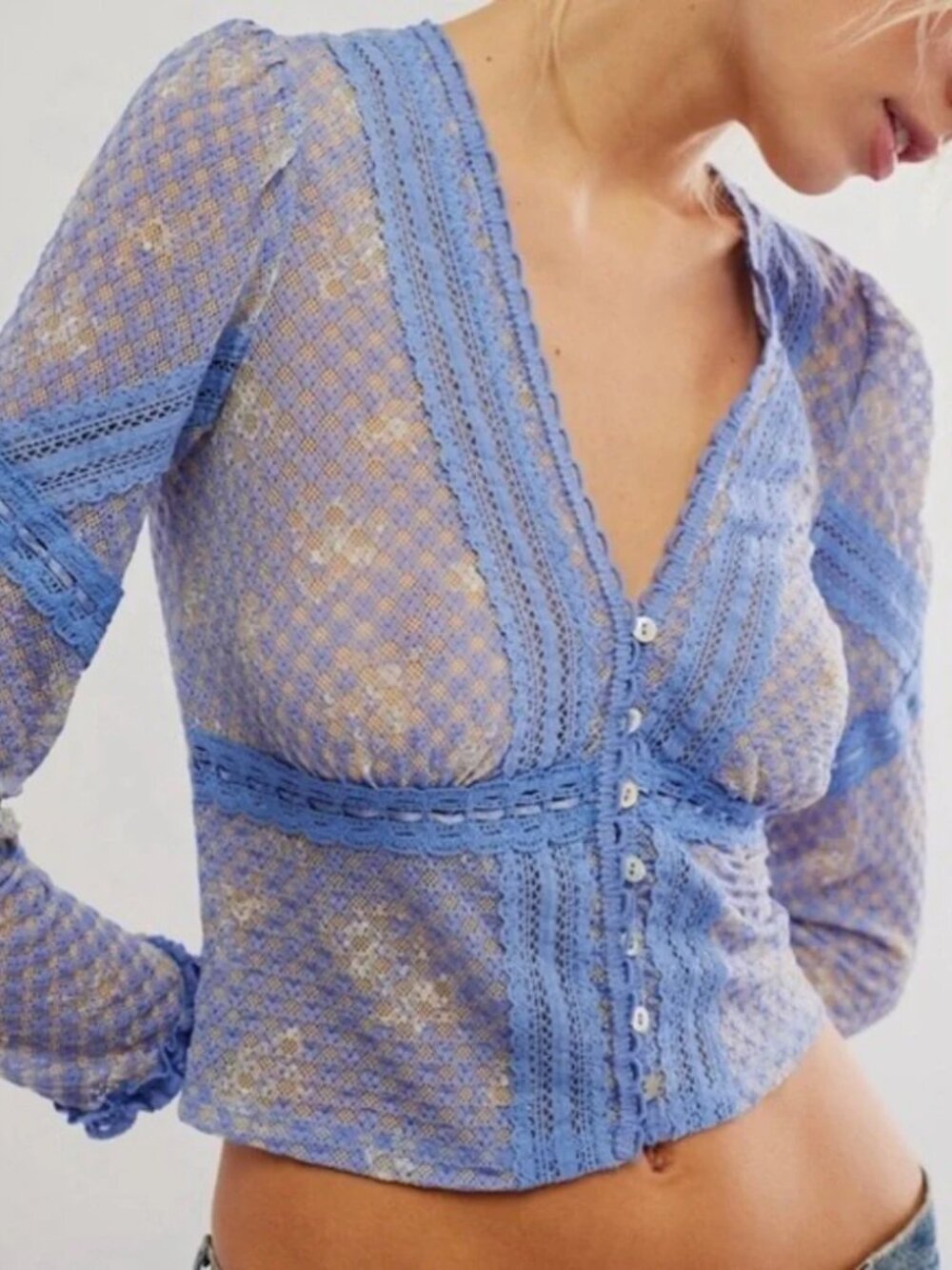 Free People Kika Printed Top NWOT